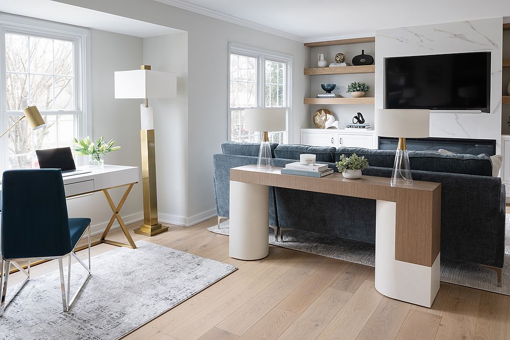 Contemporary home office with clean lines and functional décor.